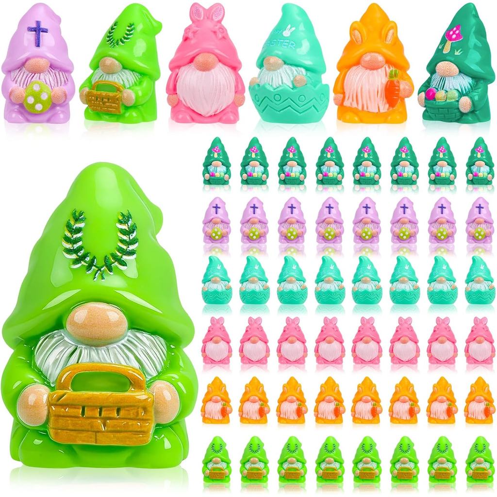 60 Chiếc Phục Sinh Mini Gnomes Nhân Vật Nhỏ Cổ Tích Nhựa Gnomes Các Bức Tượng Nhỏ Để Ẩn Cà Rốt Phục 
