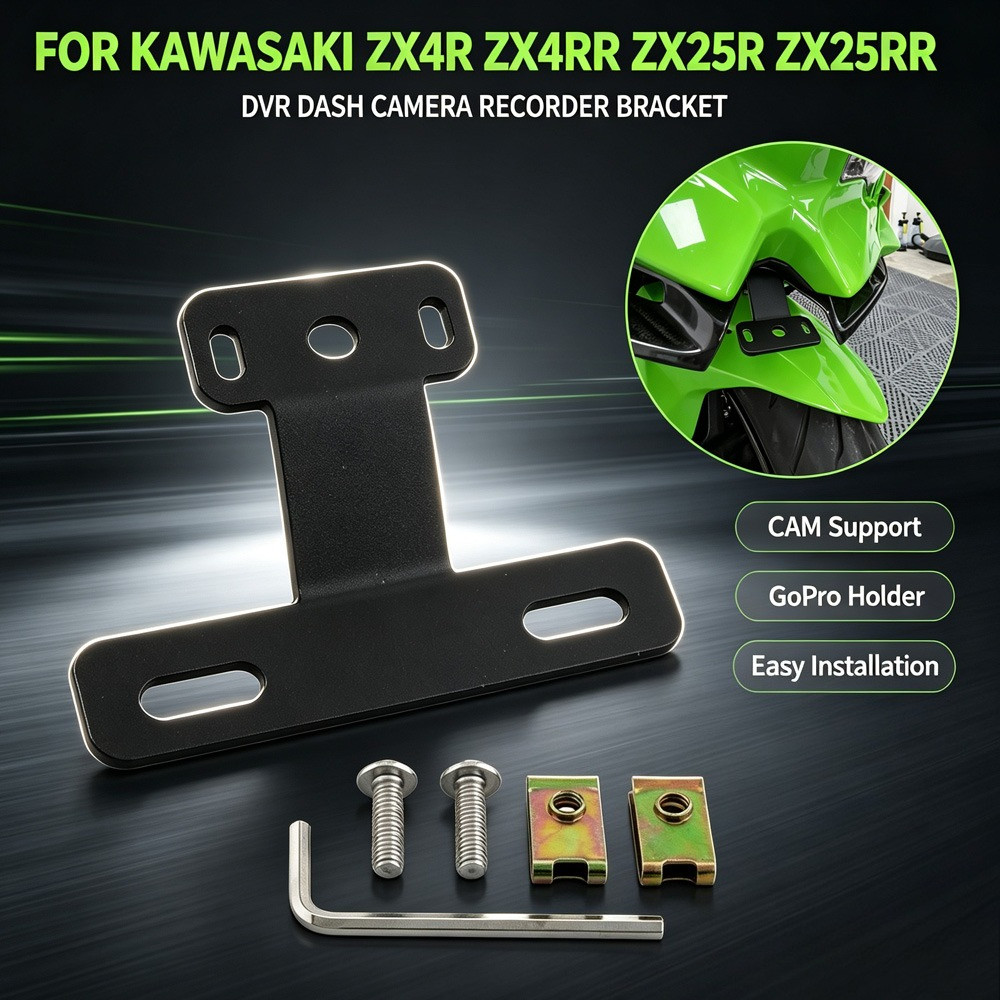 ZX-4R ZX-4RR 2024-2026 Xe Máy DVR Dash Máy Ảnh Giá Đỡ CAM Hỗ Trợ Giá Đỡ GoPro Cho Kawasaki Ninja ZX-