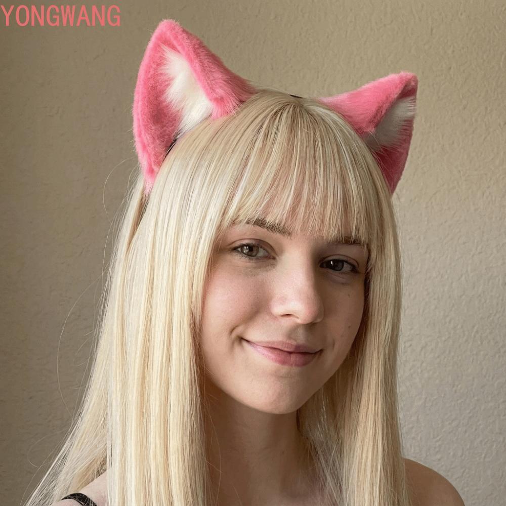 Băng đô tai mèo YONGWANG66ZX, Băng đô Gothic nhân tạo động vật, Cosplay nhân tạo Furry Gothic Gothic