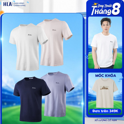 [GIÁ SỐC] Combo 2 Áo Thun Nam HLA Cổ Tròn Basic - Chất Liệu Cotton Cao Cấp, Thấm Hút Mồ Hôi