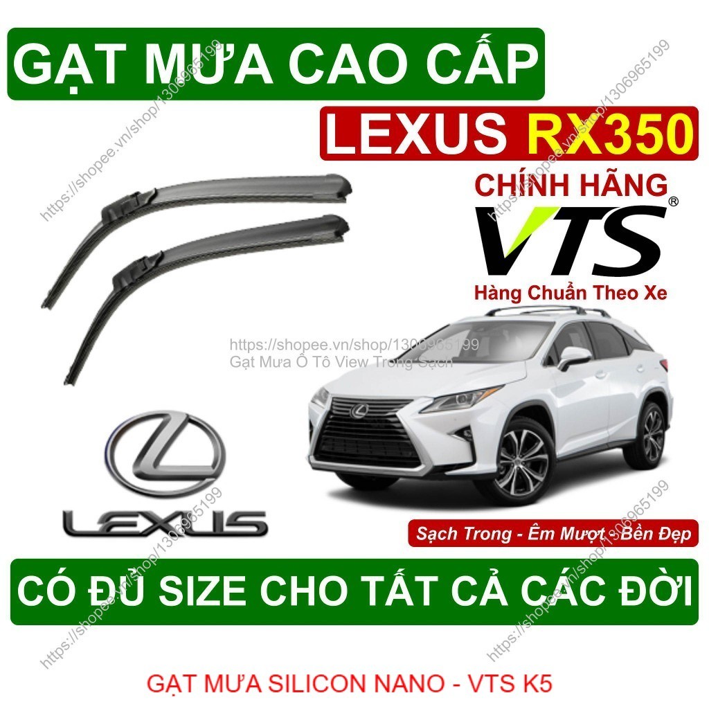K5, Gạt Mưa Kính Lái Lexus RX350, Cặp Gạt Mưa Kính Lái Cho Các Dòng Xe Lexus RX350, Có Đủ Size Cho C