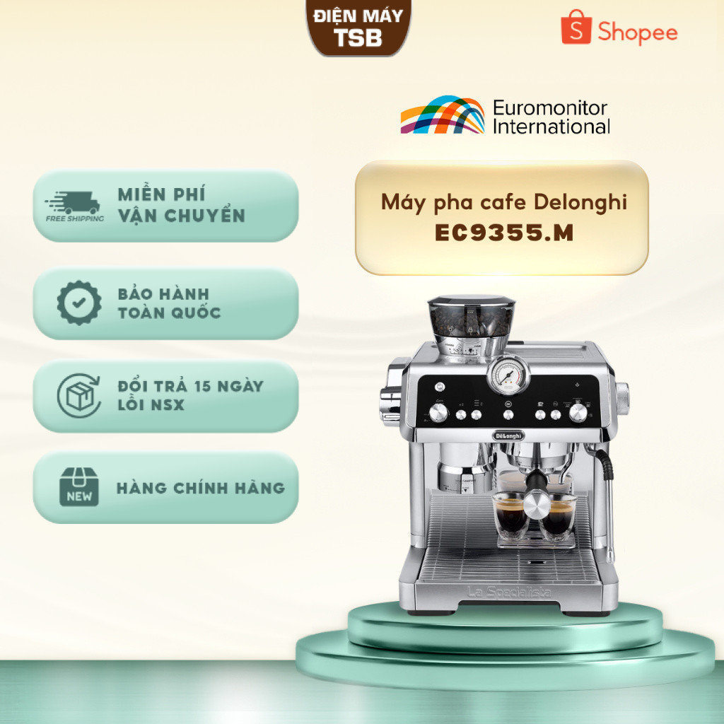 Máy pha cà phê espresso DeLonghi La Specialista Prestigio EC9355.M - Bảo hành chính hãng 12 tháng