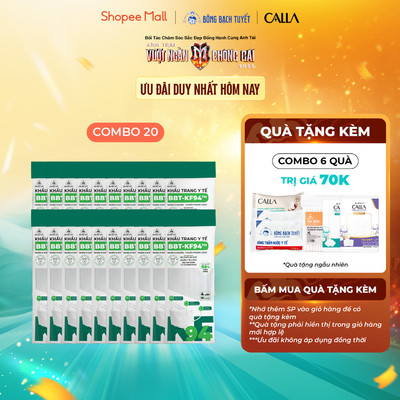 [Bao bì mới] Combo 20 Gói khẩu trang Bông Bạch Tuyết KF94 Trắng (10 cái/gói)