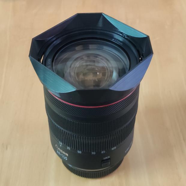 Tự Chế Thích Hợp Cho CANON CANON RF24-105mm F4 L IS USM Ống Kính Vuông Hood