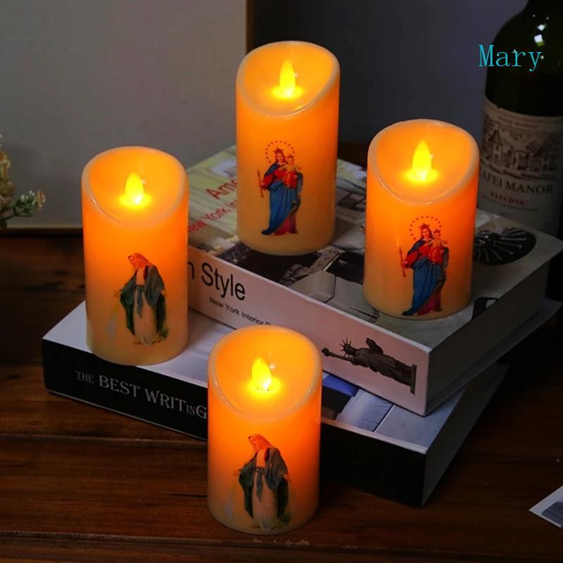 Đèn Mary Jesus Christ cho đèn điện tử không cháy sáng tạo