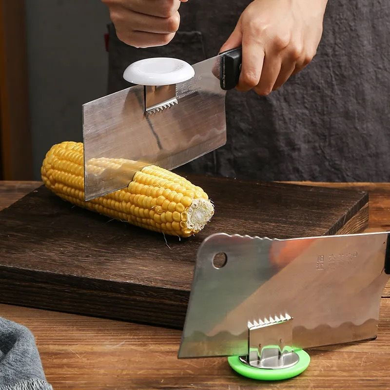 Stainless steel assistive tool with a knife back for cutting vegetables, creative vegetable cutting 