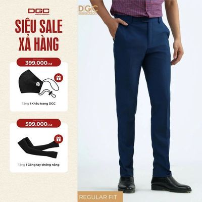 Quần âu DGC thiết kế với form dáng suông vừa vặn lịch lãm, chất vải mềm mại - SQTBE54M