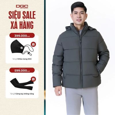 Áo khoác nam mũ rời WAJKBD157M - Áo chần bông ngang 3 lớp, phối họa tiết lót trong cao cấp DGCs