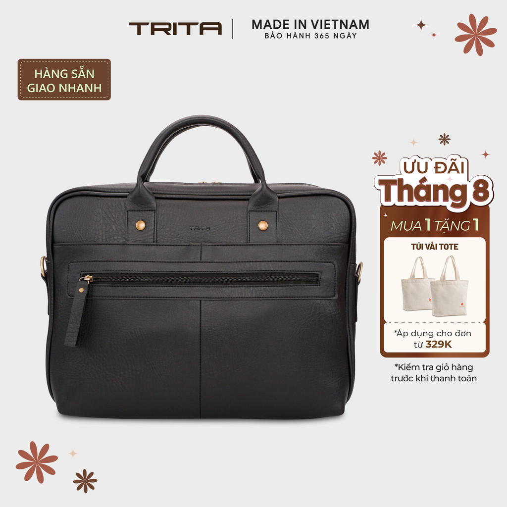 Cặp công sở Trita (Thời trang nam cao cấp đựng vừa laptop 14.6 inch - Cặp da TCA2) Bagsmart