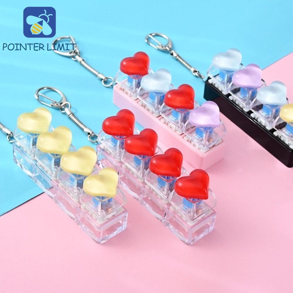 POINTER LIMIT Heart Keycap Fidget Móc khóa, Bàn phím đồ chơi cảm giác trái tim Clicker Đồ chơi Móc k