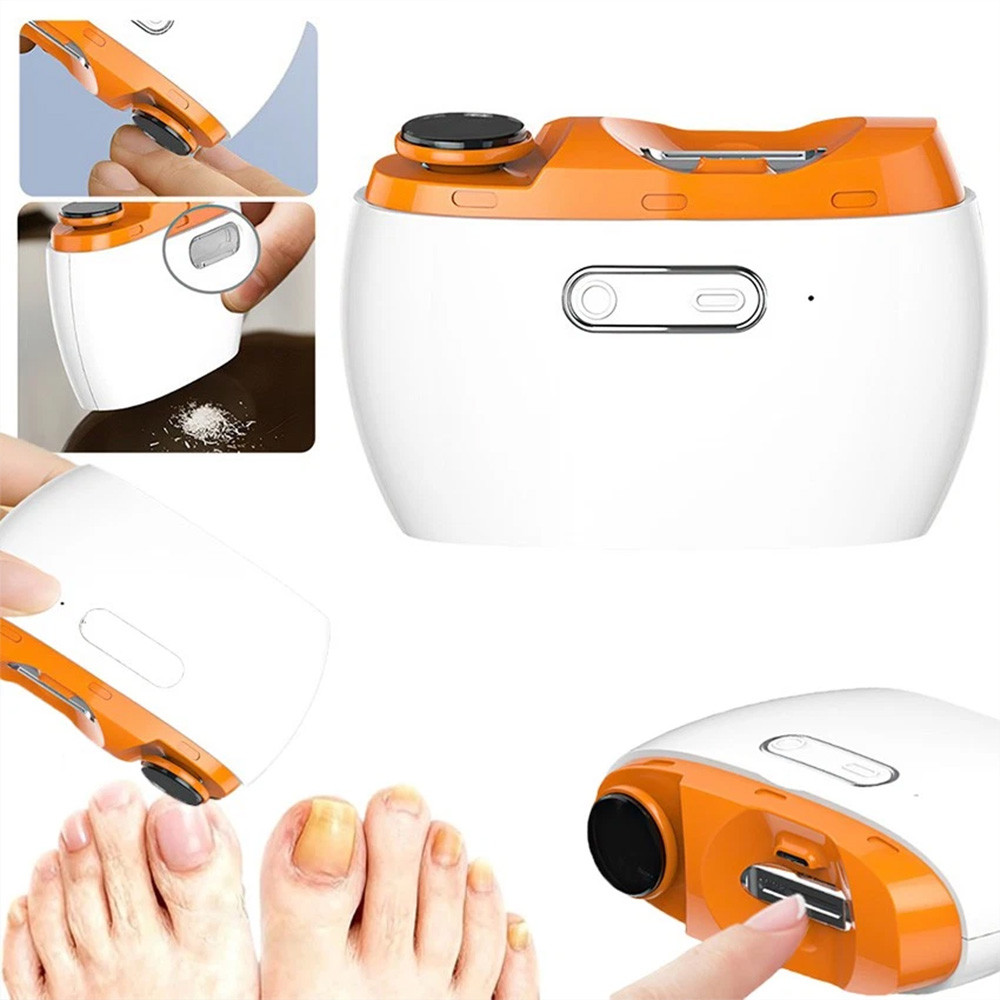 Automatic Electric Nail Buffer Polisher Portable Rechargeable Nail Smoother Tool