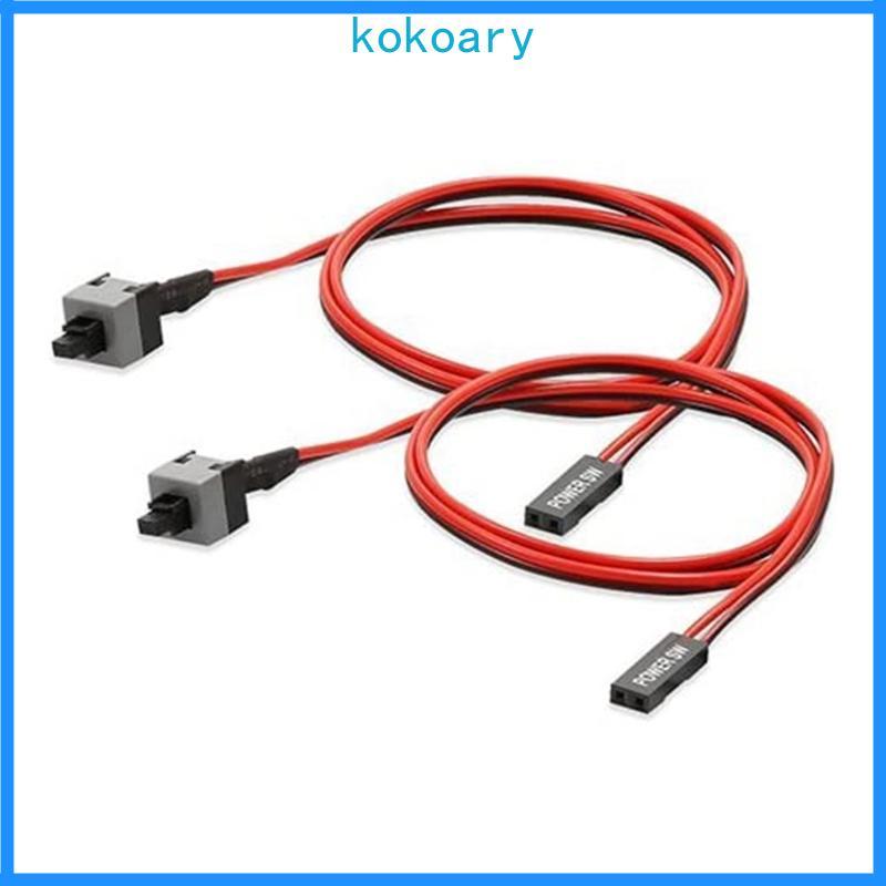 KOK 2 Pin Máy Tính Switch Line Khởi Động Lại Cáp Khung Xe Boot Line Reset Line Power 2Pk