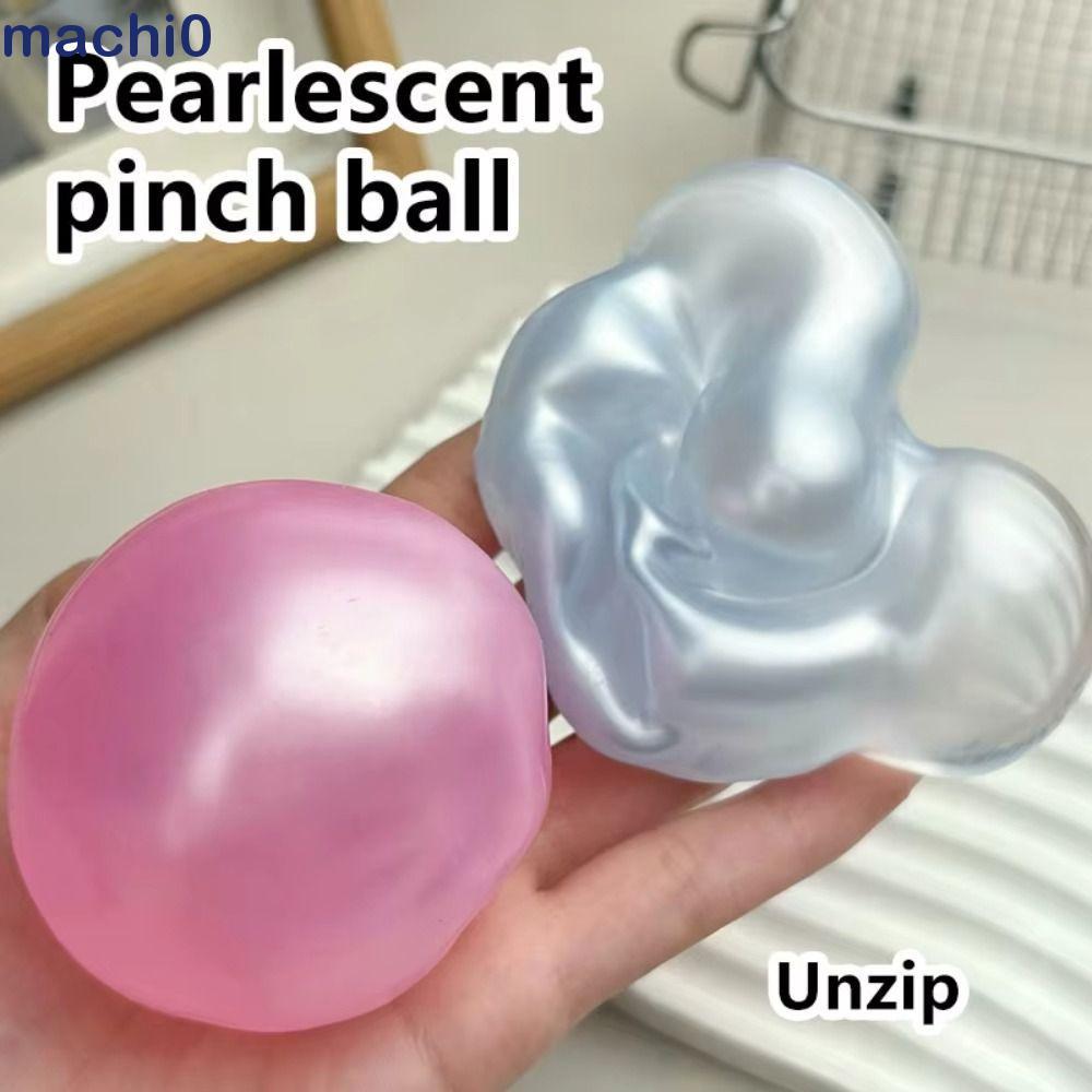 MACHI Dầu dừa Squishy Ball, Bóng mềm màu xanh Đồ chơi bóp nhanh, Di động trong suốt Jelly trong suốt