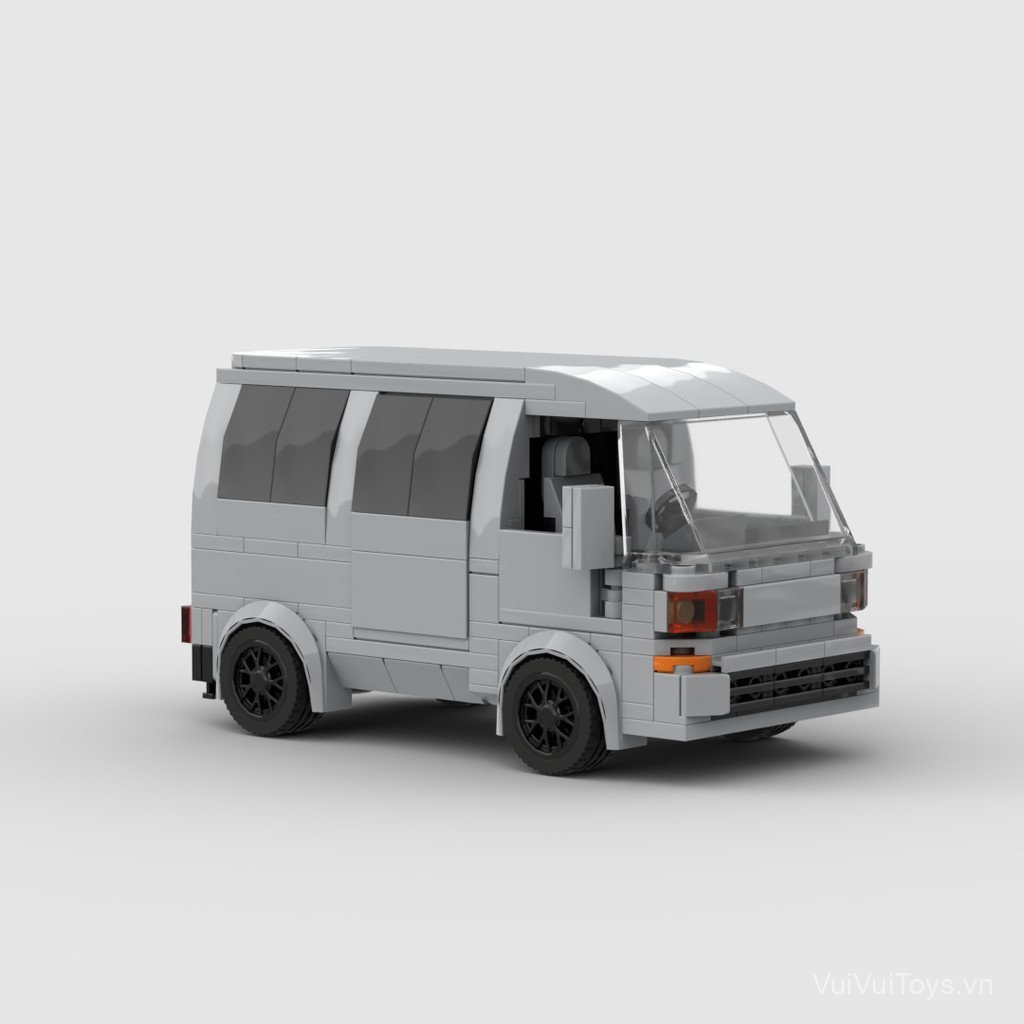 MOC Assembling toy white mini truck building block car model8Building blocks DIY Puzzle building blo