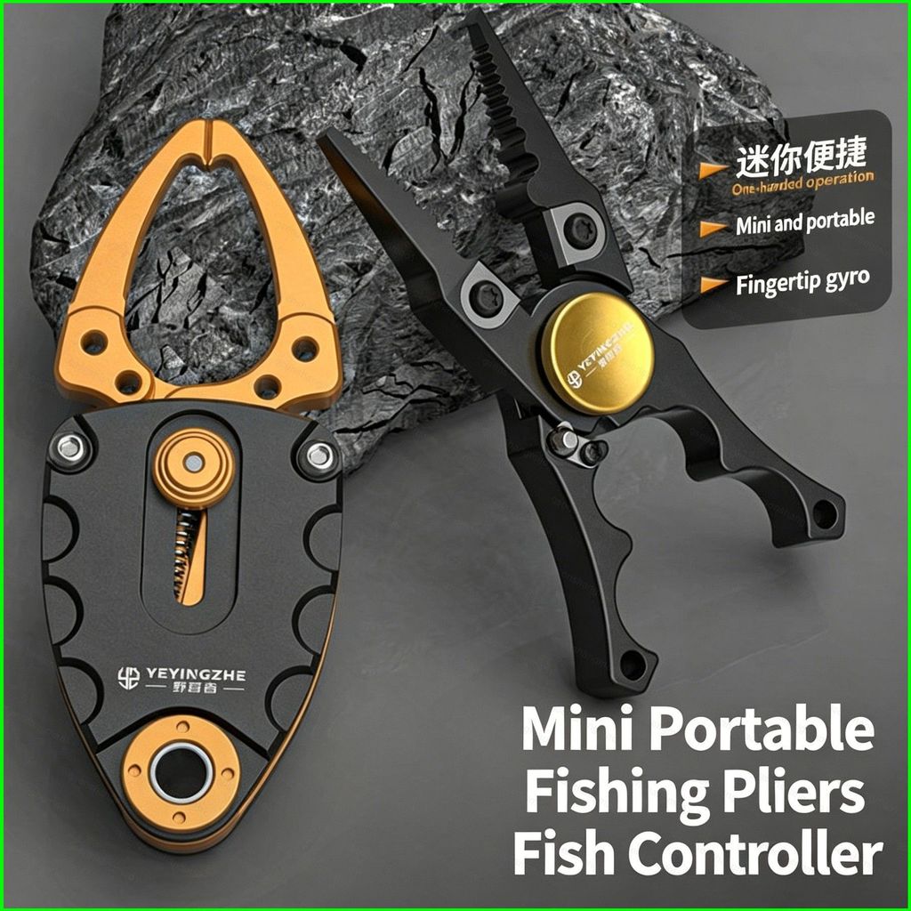 PS1 Mini Fish Catcher Dụ Kìm Bộ Micro Đa Năng Hợp Kim Nhôm Mini Kìm Câu Cá SP1