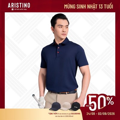 Áo Polo Nam Thể Thao Aristino Golf Co Giãn Thoáng Khí Form Tech golf Thoải Mái APSG11AS1