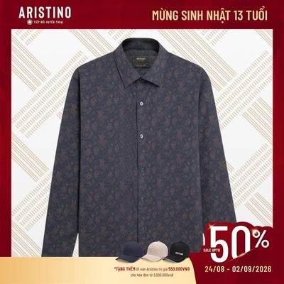 Áo Sơ Mi Nam Dài Tay Aristino Business In Họa Tiết Với Tông Xanh Trẻ Trung, Thời Thượng 1LS1140Z