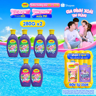 Combo 2 Chai Sữa Tắm Gội cho bé Carrie Junior hương trái cây thiên nhiên ( 280g x 2 )
