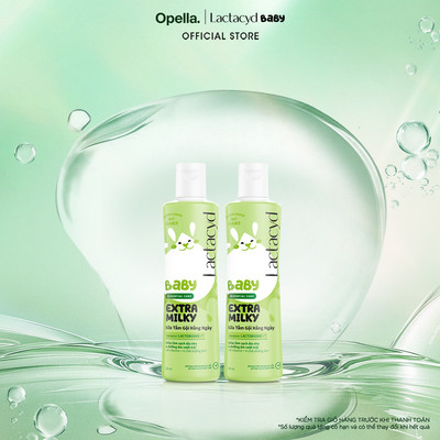 Bộ 2 chai Sữa Tắm Gội Trẻ Em Lactacyd Milky Bảo Vệ, Nuôi Dưỡng Da và Tóc Bé 250ml/chai