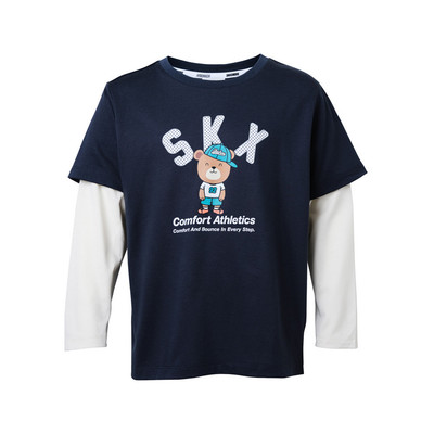 Áo Thun Tay Dài Bé Trai Skechers Comfort Athletic Long Sleeve Tee - SL424B659-DKG1 Online Sale