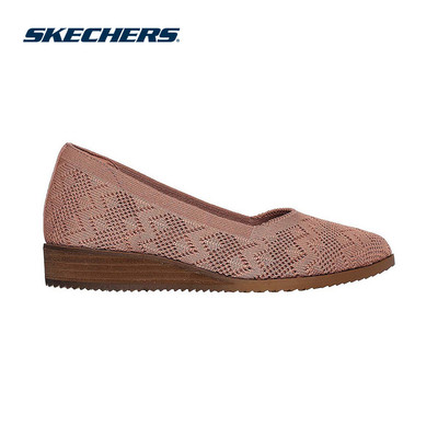 Giày Búp Bê Nữ Skechers Modern Comfort Cleo Sawdust With Grace - 158467-TAN Air-Cooled Memory Foam