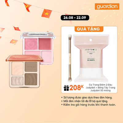Combo Phấn Bắt Sáng & Tạo Khối Judydoll Highlight & Contour 9G & Phấn Má Hồng Bắt Sáng 4 Ô Judydoll Blush & Highlight 9g