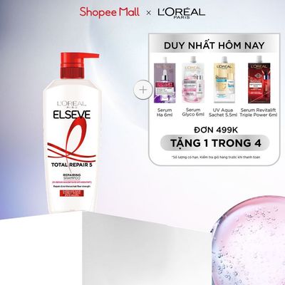 Dầu Gội Giúp Phục Hồi Tóc Hư Tổn L'oreal Paris Elseve Total 5 Filler Repairing 280ml/620ml