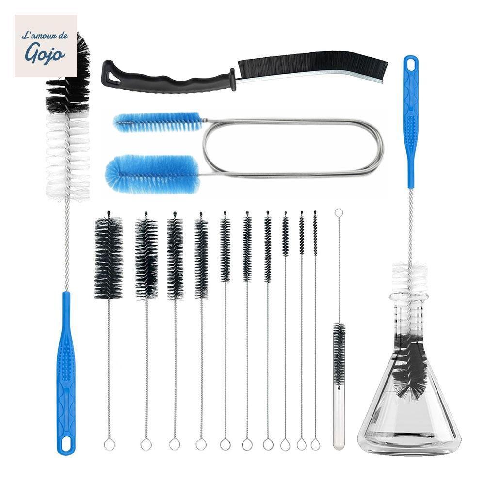 GOJO 12 / 13 Cái Bộ làm sạch ống thủy tinh, Bộ làm sạch bàn chải chai loại bỏ bụi cầm tay, Bàn chải 