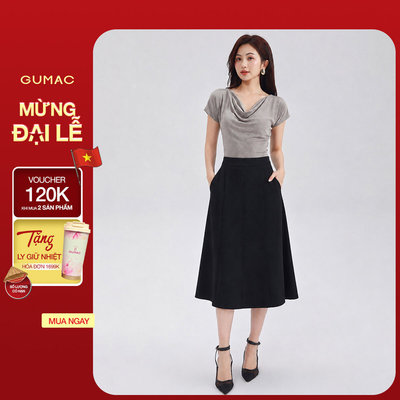 Chân váy nữ form đuôi cá GUMAC dáng dài có túi công sở dày dặn LVG0403 - LVG05046