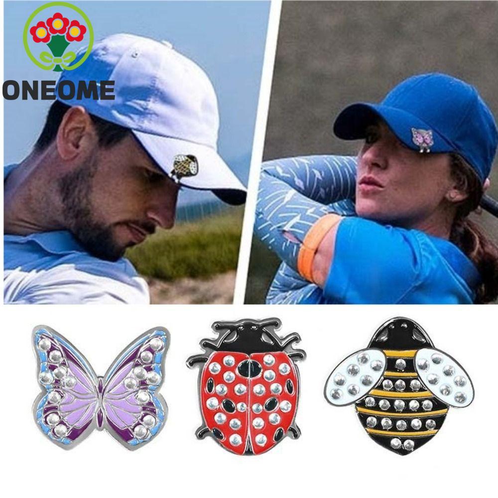 ONEOME Golf Cap Clip, Hình Bướm Golf Ball Mark, Thể Thao Cap Vị Trí Bóng Côn Trùng Ong Kim Loại Bền 
