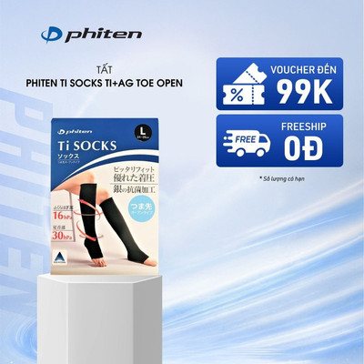 Tất Phiten Phiten Ti Socks Ti+Ag Toe Open