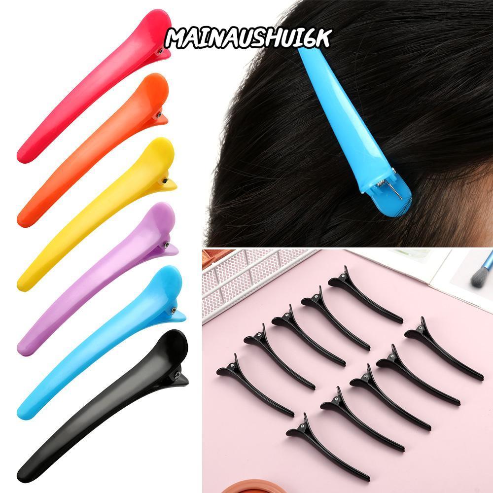 MAINAUSHUI6K 10 Chiếc Salon Tạo Kiểu Tóc Kẹp Tóc Nhựa Chuyên Dụng Salon Giặt Tắm Barrette
