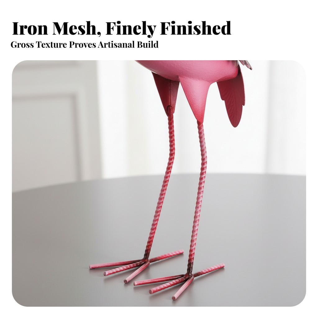 Kim loại Flamingo 3D Điêu khắc Flamingo Escultura De Flamenco Độc lập Estatua De Flamenco Rosa cho s