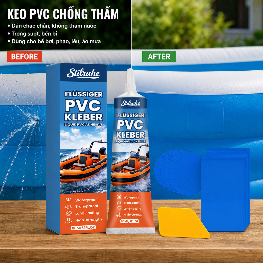 Keo phục hồi Ethyl acetate phục hồi thiết kế tiện lợi mang theo Pool repair Stilruhe tiện lợi sử dụn
