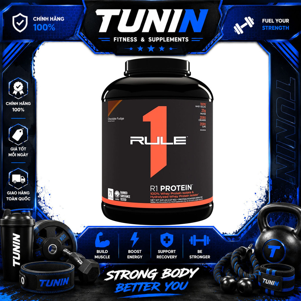 Whey Rule 1 Protein 5LBS 76 lần dùng - Whey Isolate Hydrolize Rule 1