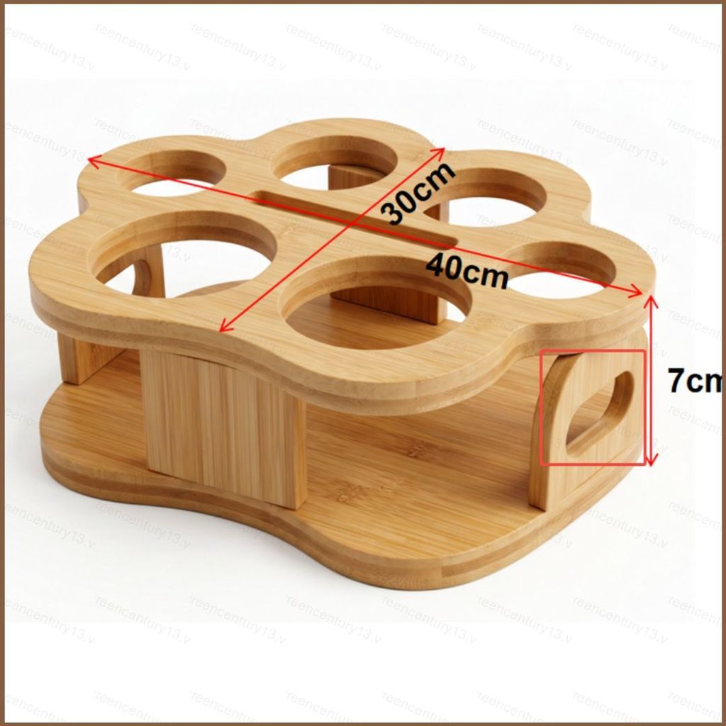 G13 Xoay Giá Đựng Gia Vị Nhà Bếp Bằng Gỗ Để Đồ Đứng Không Cần Lắp Ráp G13