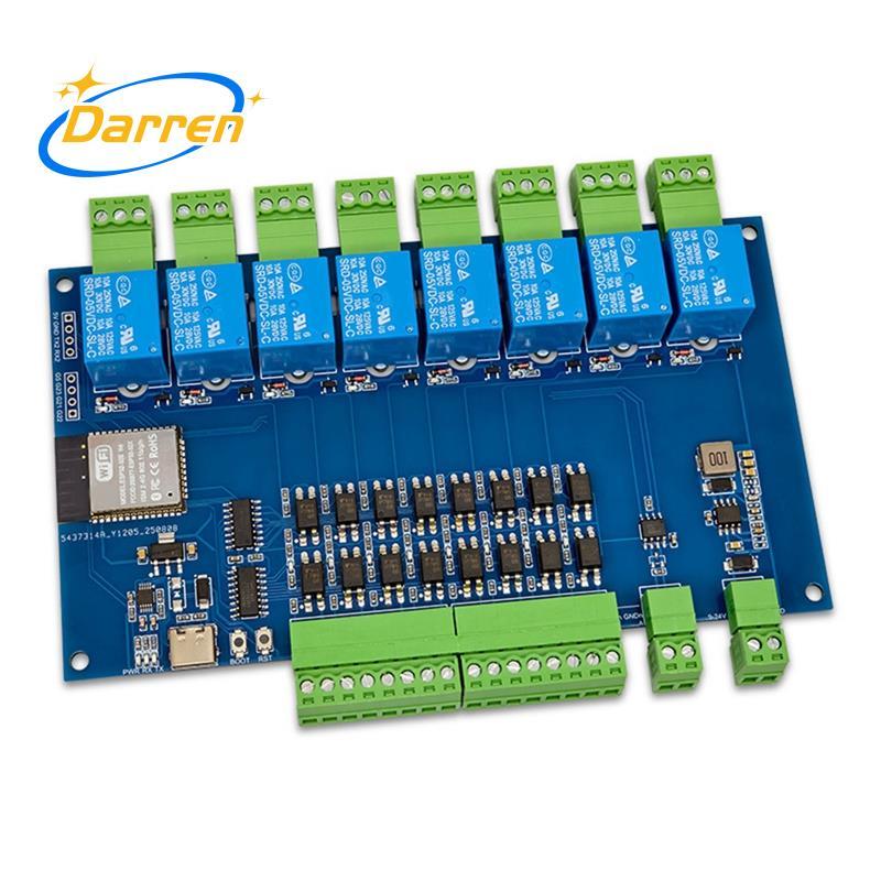 Mô-đun rơle 8 kênh RS485 Modbus 9 đến 24V TYPE-C có hỗ trợ Bluetooth WIFI