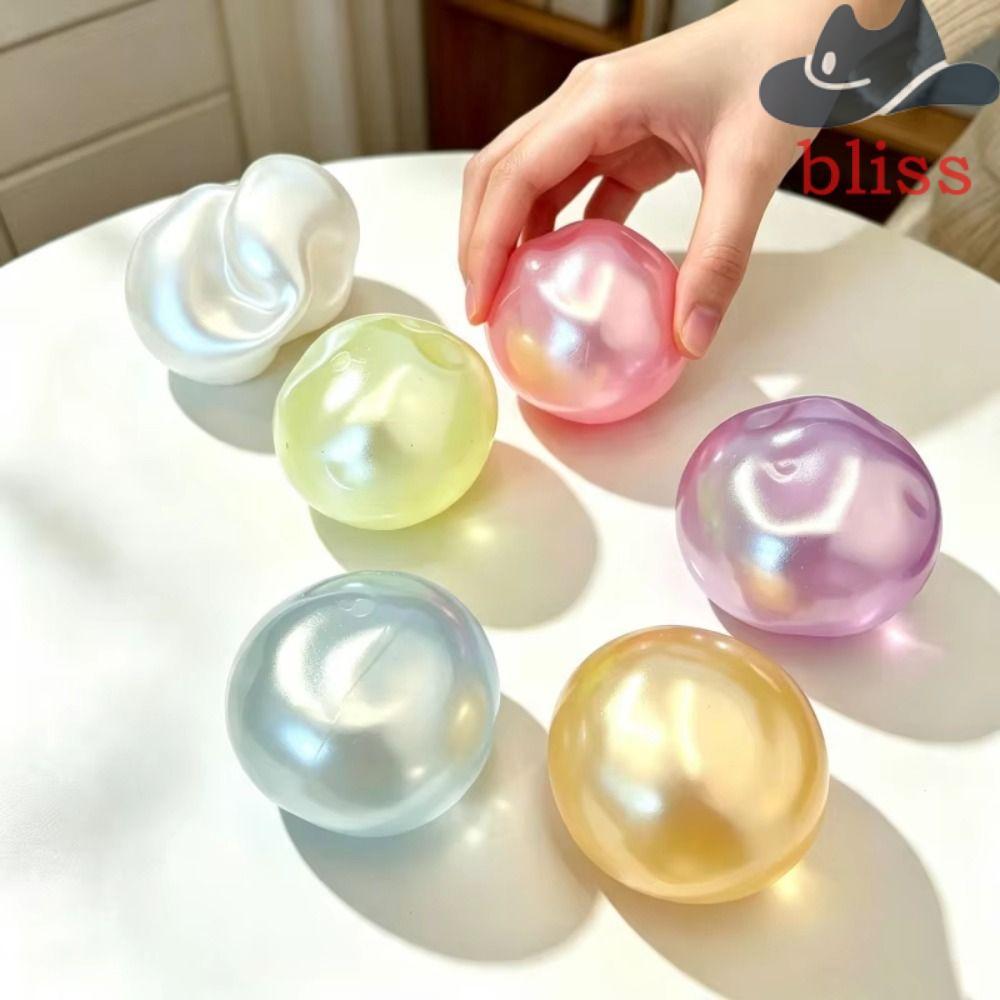 BLISS Dầu dừa Squishy Ball, Màu xanh bóng tăng chậm Đồ chơi bóp nhanh, Di động mềm trong suốt Jelly 