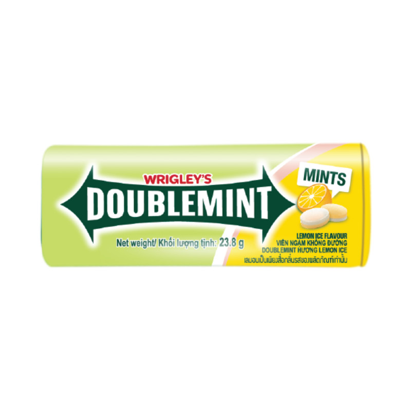 Kẹo ngậm Doublemint hương Lemon Ice tuýp 23.8g - 21376