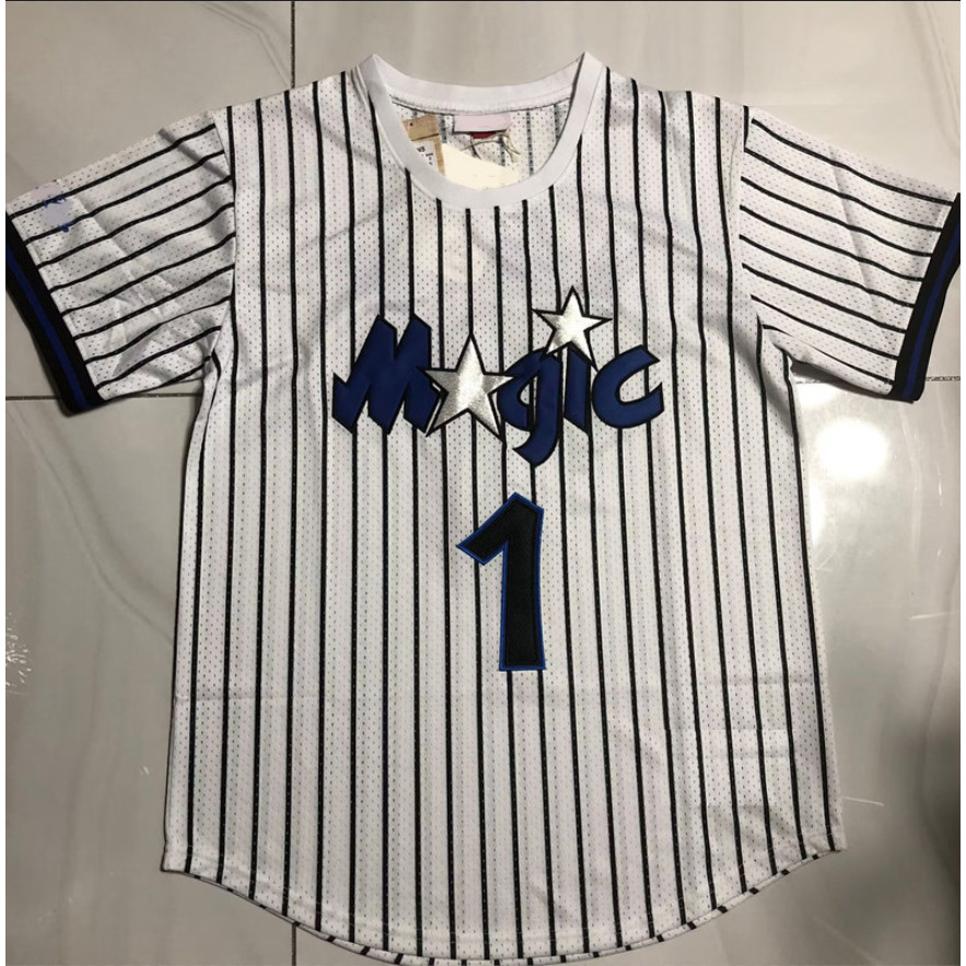 Áo bóng rổ thêu đầy đủ Orlando Magic Jersey McGrady Hardaway O`Neal
