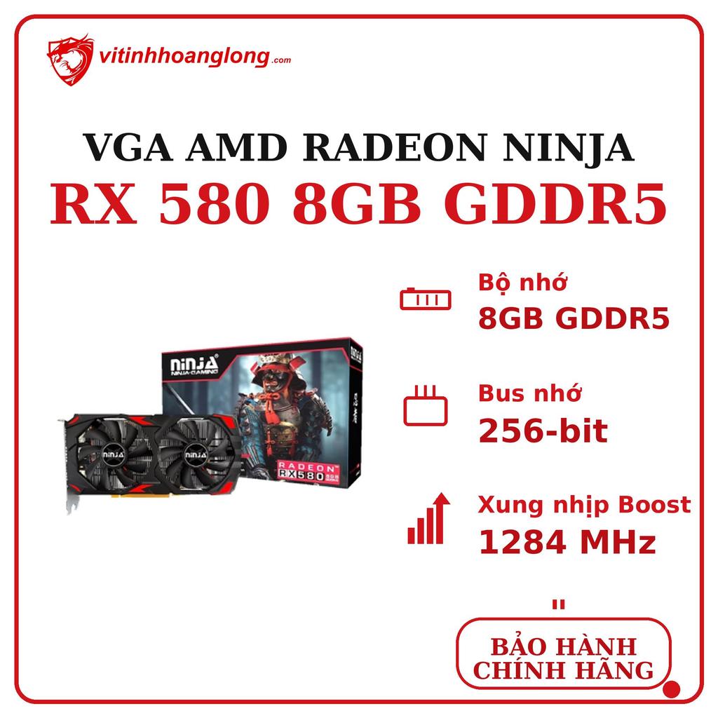 Card màn hình VGA NINJA RADEON RX580 8GB GDDR5 (2048SP) - Bảo hành chính hãng