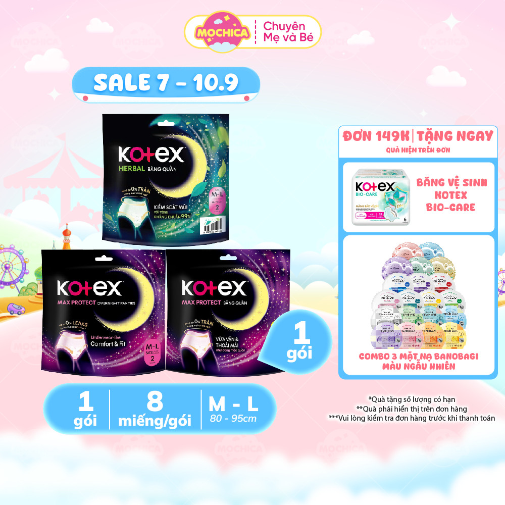 Băng vệ sinh Kotex ban đêm dạng quần - Mochishop _Mochica