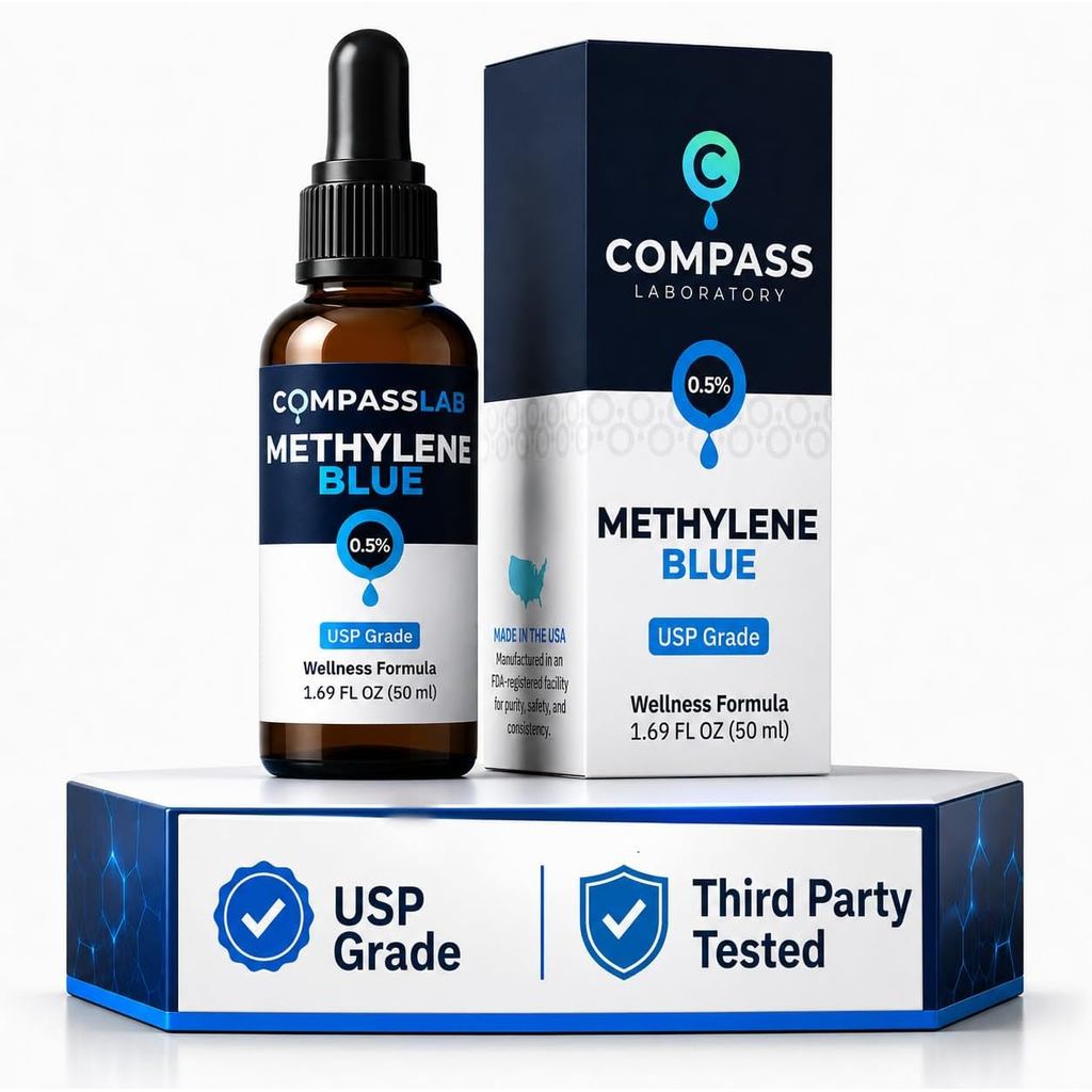 COMPASS LATORY Methylene Blue Pharmaceutical Grade, USP Grade, Bổ sung chế độ ăn uống được thử nghiệ