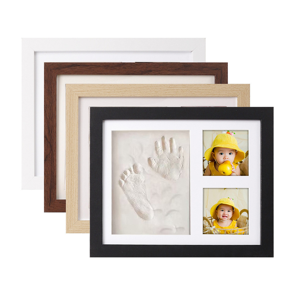 LV Pet Hand Footprint Photo Frame Set Baby Ink Pad Baby Hand Footprint diy Picture Frame One Year Ol