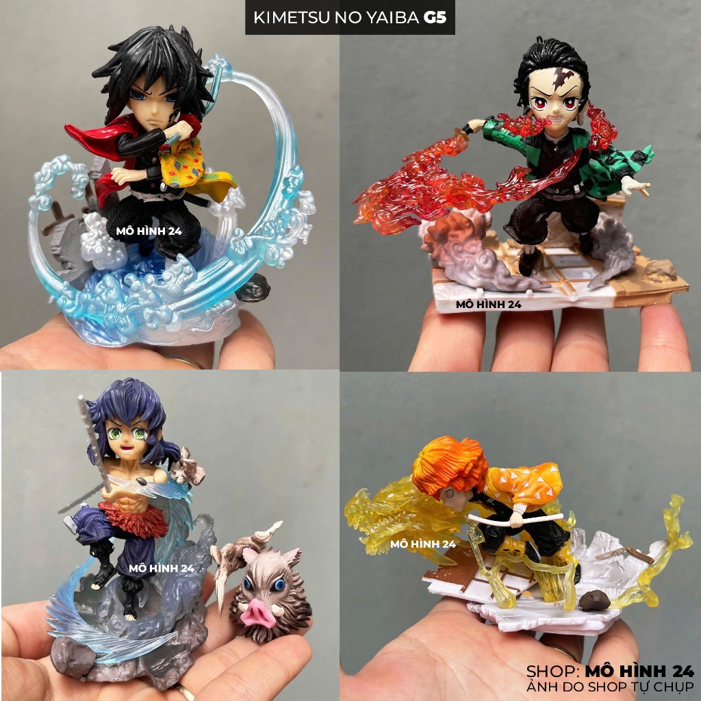 Mô hình nhân vật Kimetsu no Yaiba G5 studio nhựa PVC Tanjirou Giyuu TOmioka Inosuke zenitsu G5 demon