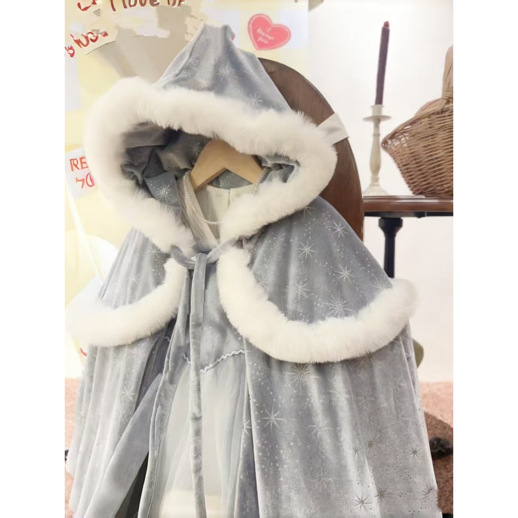 Công Chúa Aisha Áo Khoác Frozen Bé Gái Thu Đông Phong Cách Mới Aisha Khăn Choàng Aisha Trẻ Em Áo Kho