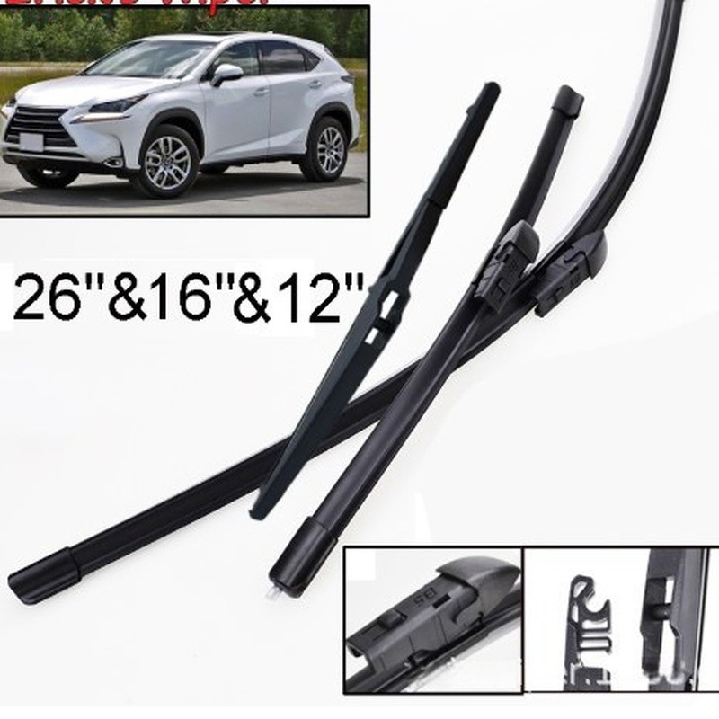 Thích hợp cho Lexus NX Series (NX200 NX200t NX300h) 2014-2019 Lưỡi gạt nước phía trước phía sau