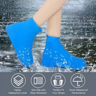 🔥 nữa Chất lượng cao Silicone Rain Shoes Bao gồm Giày chống trượt Sole Không thấm nước Tái sử dụng