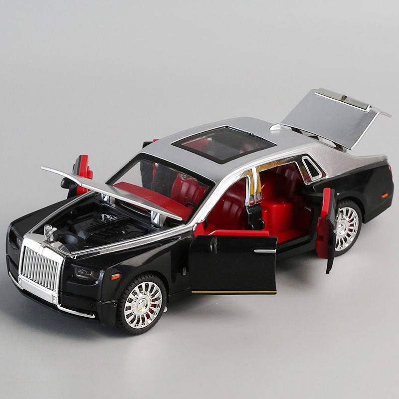 Six-Door Rolls-Royce Phantom Car Model Children's Inertia Drop-Resistant Toy Car Baby Boy Sound and 