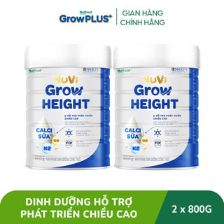  Combo 2 Sữa Bột Nuvi Grow Height phát triển chiều cao Trên 1 tuổi Lon 800g 